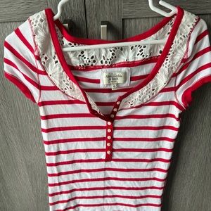 Abercrombie & Fitch Womens size large Henley tee